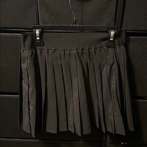 Black Pleated Skort